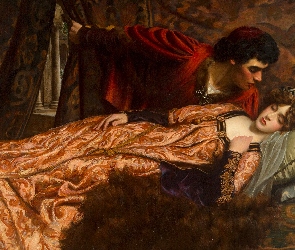 Kobieta, Śpiąca, Obraz, Malarstwo, John Frederick Harrison Dutton, Mężczyzna