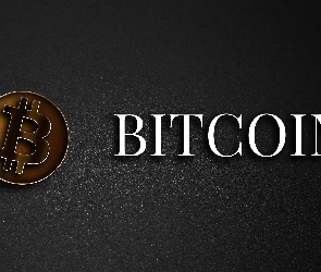 Ciemne tło, Logo, Bitcoin, Kryptowaluta