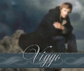 Viggo Mortensen, czarna kurtka