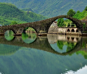 Rzeka, Las, Góry, Most, Włochy