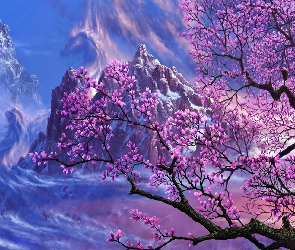 Góry, Grafika, Magnolia
