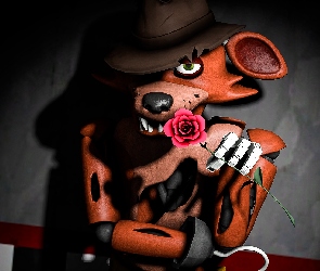 Fnaf, Róża, Pirat, Fox, Foxy