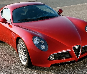 Czerwona, Maska, Alfa Romeo 8C