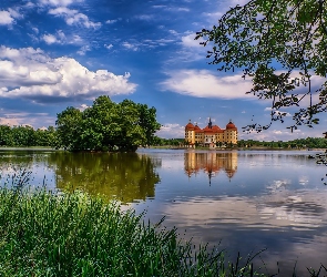 Niemcy, Saksonia, Pałac Moritzburg, Jezioro