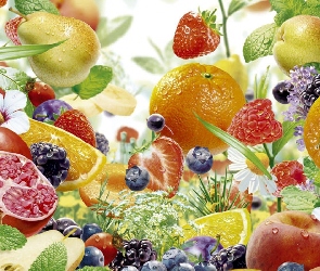 Różne, Pomarańcze, Krople Wody, Owoce