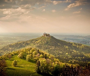 Zamek Hohenzollern, Niemcy, Góra Hohenzollern, Badenia-Wirtembergia, Góry