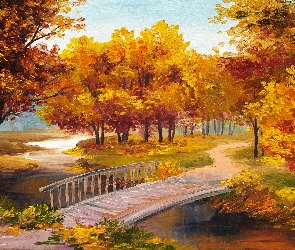 Obraz, Park, Malarstwo