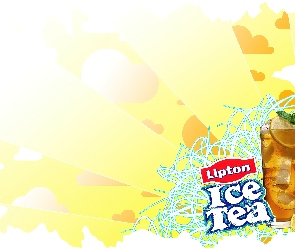 Lipton, Ice, Lodu, Szklanka, Kostki, Tea