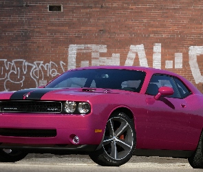 Samochód, Dodge Challenger, Różowy