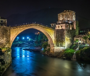 Most, Domy, Bośnia i Hercegowina, Neretwa, Mostar, Rzeka