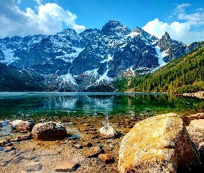 Jezioro, Morskie Oko, Tatry Wysokie, Góry