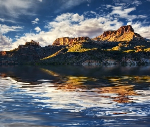 Góry, Odbicie, Hrabstwo Apache, Arizona, Jezioro
