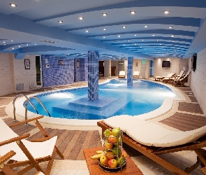 Podświetlany Sufit, Owoce, Kryty, Kolumny, Stolik, Basen, Leżaki