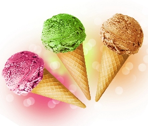 Wafelku, W, Trzy, Lody