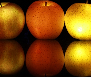 Jabłka, 3D, Owoce