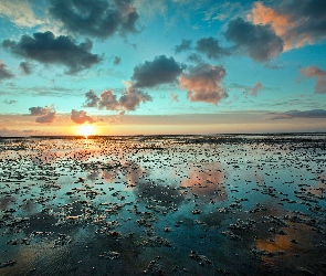 Plaża, Zachód Słońca