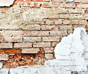 Ściana, Apple, Logo, Cegły