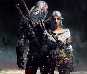 Ciri, Geralt, Wiedźmin, Dziki Gon