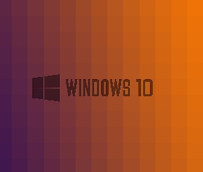Pomarańczowy, Czarny, Windows 10, Logo