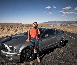 Ford Mustang, Kobieta, Szary