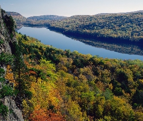 Widok, Las, Jezioro