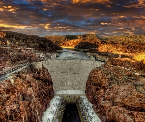 Stany Zjednoczone, Tama, Zapora Hoovera, Czarny Kanion, Rzeka, Kolorado, Arizona