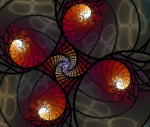 Grafika, Światło, Fraktal, Spirale