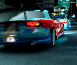 wieżowce, ulica, Street Racing Syndicate, samochód