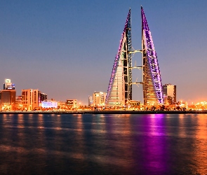 Bahrajn, Nocą, Miasto, Azja