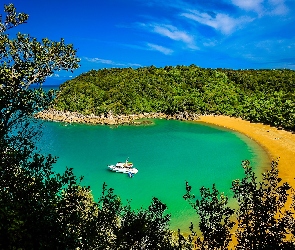 Abel Tasman National Park, Plaża, Morze, Wybrzeże, Nowa Zelandia