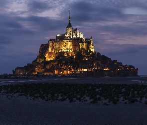 Wyspa Mont Saint-Michel, Francja, Normandia, Zatoka Wzgórza Świętego Michała, Opactwo św. Michała Archanioła