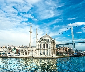 Most, Meczet Ortaköy, Turcja, Stambuł