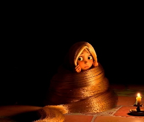 Dziewczynka, Świeczka, Wystraszona, Ciemność, Zaplątani, Roszpunka, Tangled, Bajka
