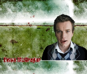 niebieskie oczy, sweterek, Ewan McGregor