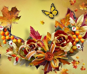 Jesienny Bukiet, Art, Motyle
