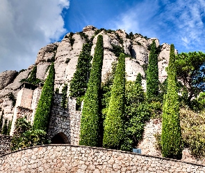 Montserrat, Skały, Hiszpania, Katalonia, Klasztor