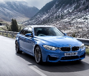 BMW, Góry, Droga, M4, Niebieskie