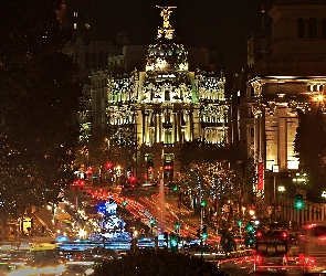 Madryt, Miasto Nocą, Hiszpania
