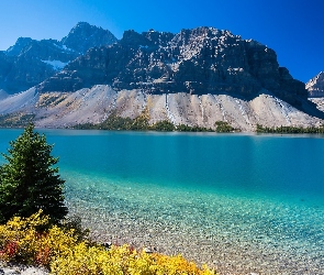 Kanada, Drzewa, Jezioro, Góry