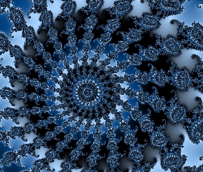 Spirala, Fraktal, Niebieska