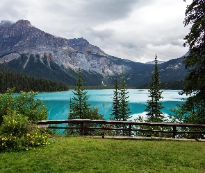 Park Narodowy Yoho, Lasy, Góry, Jezioro, Kanada