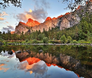 Stany Zjednoczone, Rzeka, Park Narodowy Yosemite, Góry, Stan Kalifornia