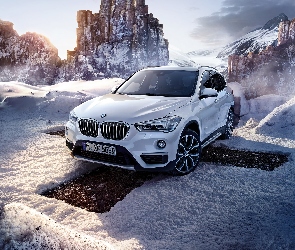 BMW, Zima, 2016, X1, Białe