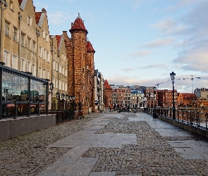 Gdańsk, Kamienice, Motława, Zabytkowe, Promenada