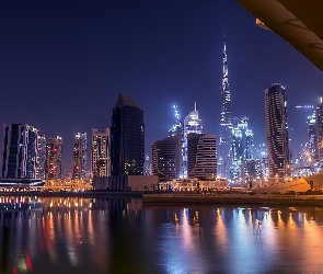 Dubaj, Panorama, Nocą