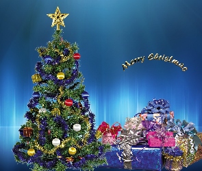 Święta, Boże Narodzenie, Choinka, Prezenty