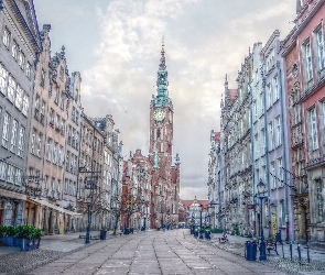 HDR, Ratusz, Ulica, Gdańsk, Kamienice, Zabytki