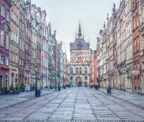 Ulica, HDR, Zabytki, Kamienice, Gdańsk