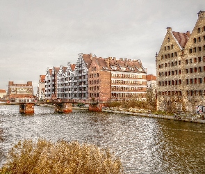 HDR, Motława, Kamienice, Gdańsk, Woda, Rzeka