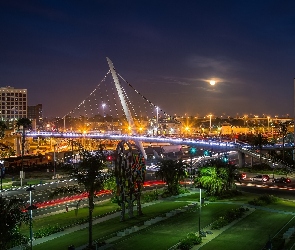 Nocą, Most, Miasto